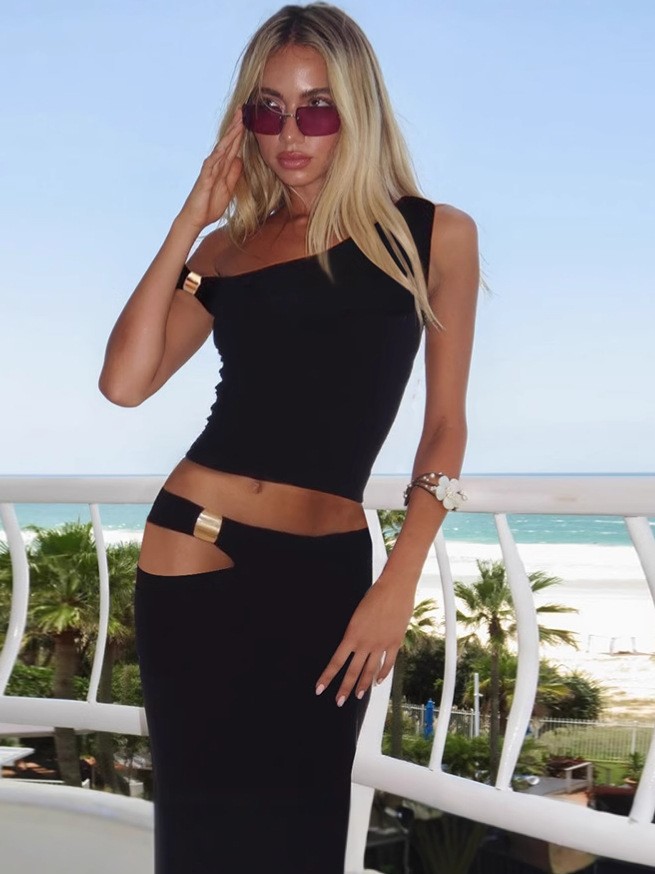 Blouse Off Shoulder - SKMY 2026 Spring New Women's Clothing