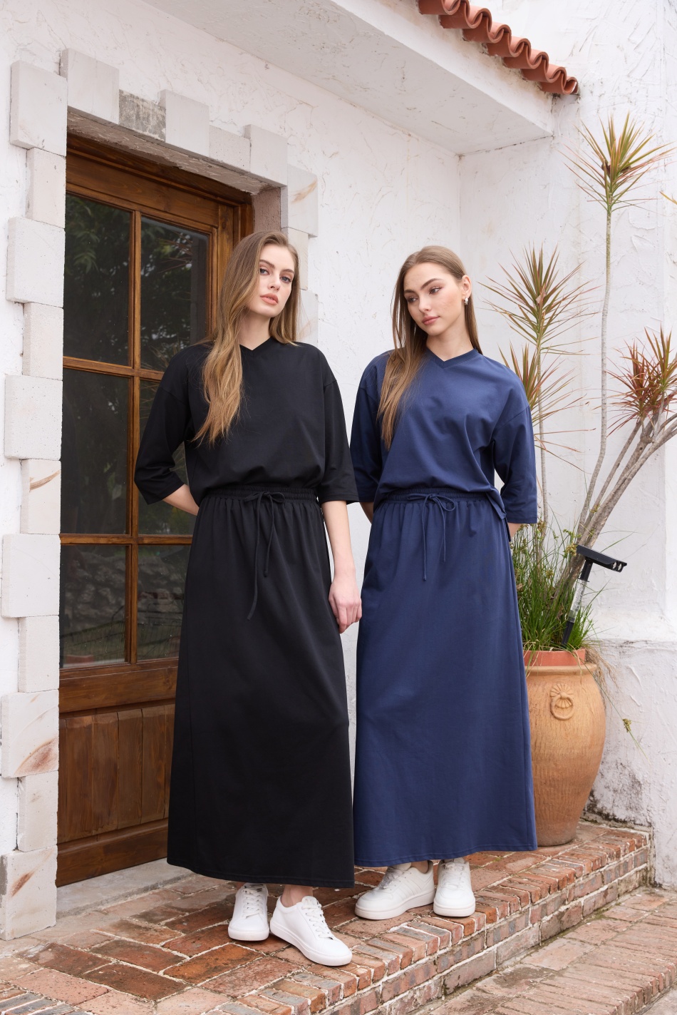 AS SS26 oversize loose T-shirt - مراجعة Linen Dress Wrap وسعره