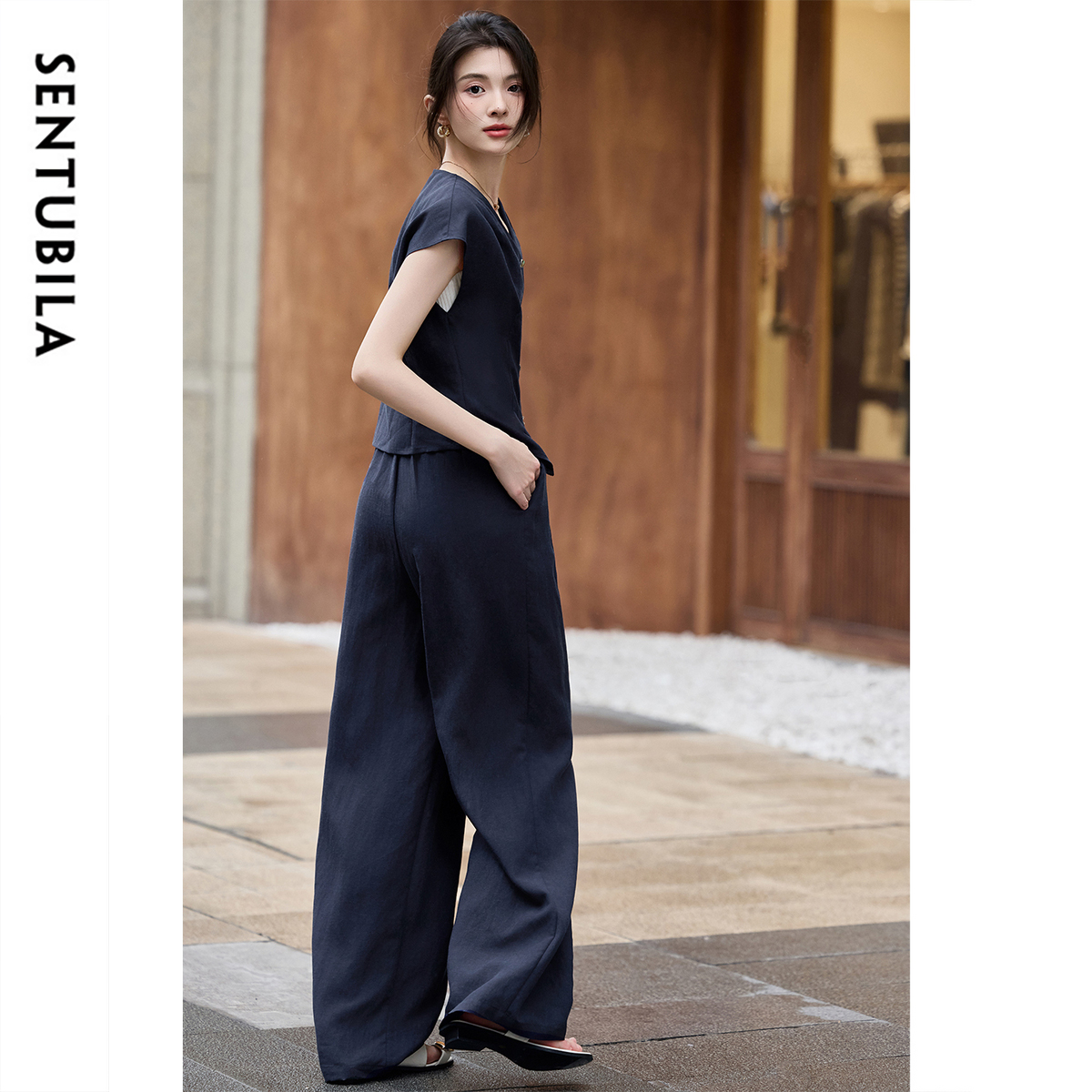 SENTUBILA Summer Linen Pant Se - مراجعة Linen Pant Wide وسعره