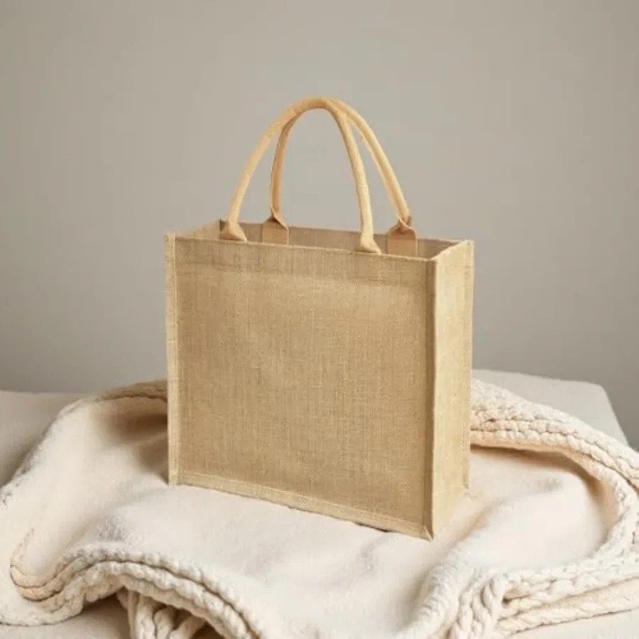 15 Pack Burlap Tote Bags 12x12 - مراجعة Tote Bag Beach وسعره