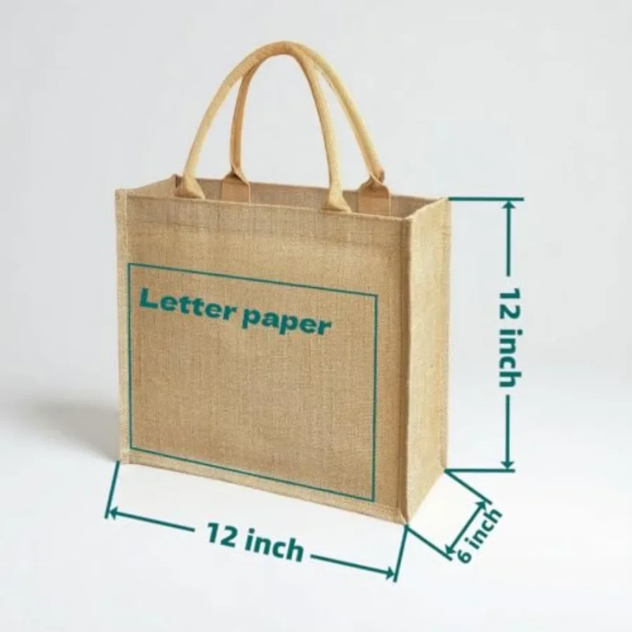 15 Pack Burlap Tote Bags 12x12 - مراجعة Tote Bag Beach وسعره