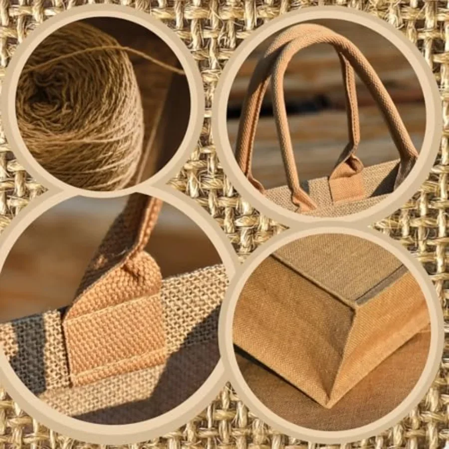 15 Pack Burlap Tote Bags 12x12 - مراجعة Tote Bag Beach وسعره