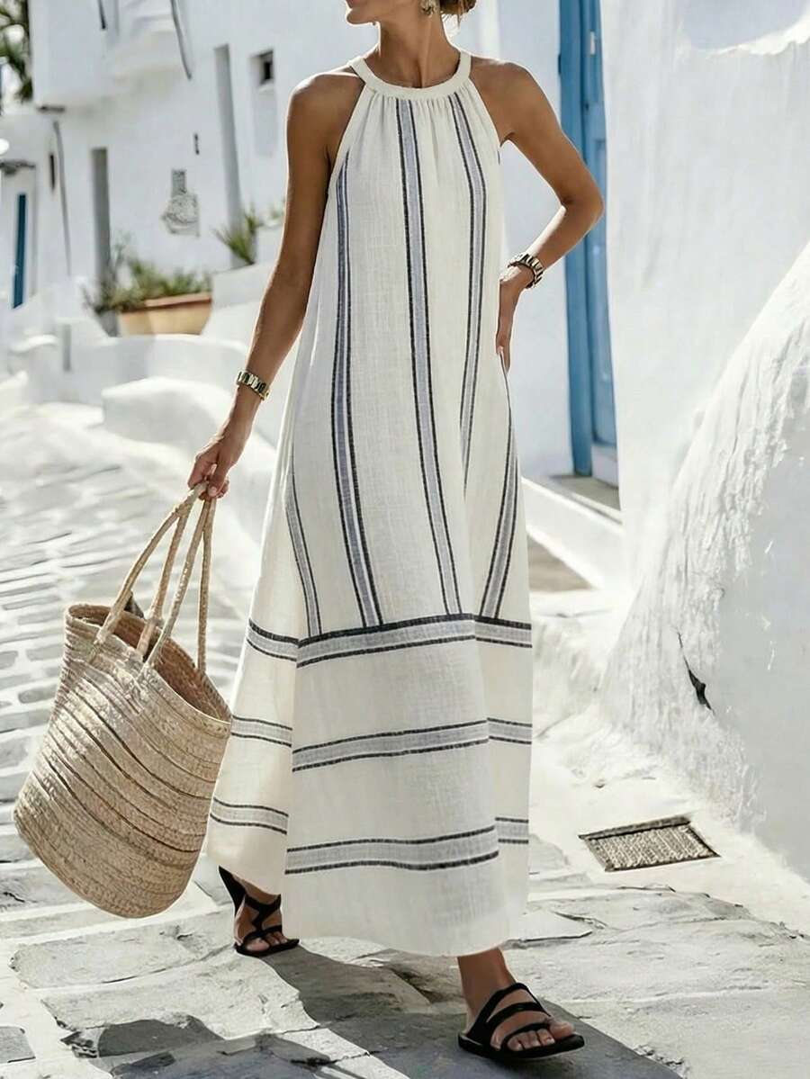 Women Sleeveless Halter Maxi D - مراجعة Maxi Dress Halter وسعره