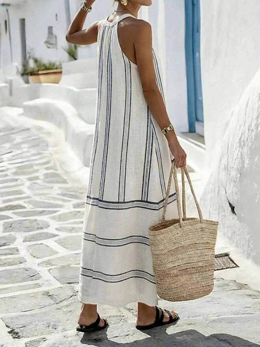 Women Sleeveless Halter Maxi D - مراجعة Maxi Dress Halter وسعره