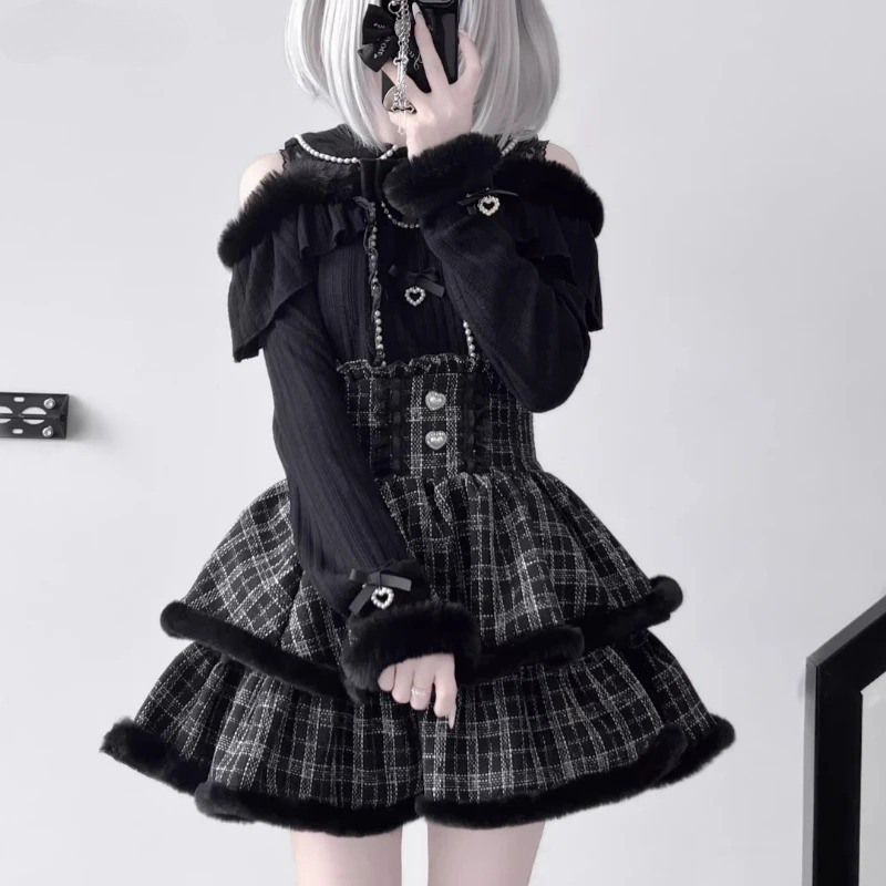 Y2k Japan Style Gothic Y2k Lol - مراجعة Blouse Off Shoulder وسعره