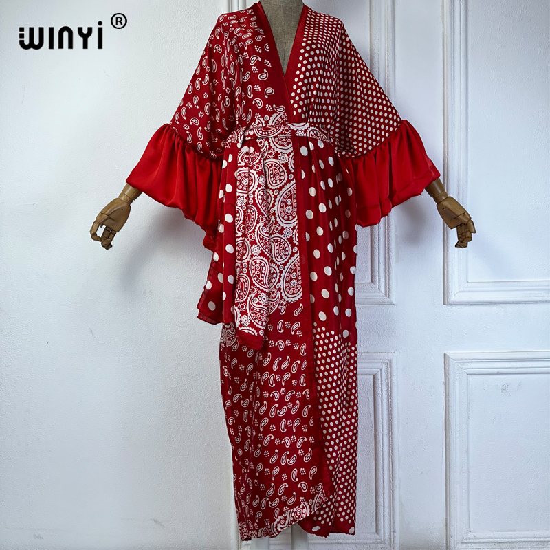 WINYI Summer Kimono party dres - مراجعة Cover Up Kaftan وسعره