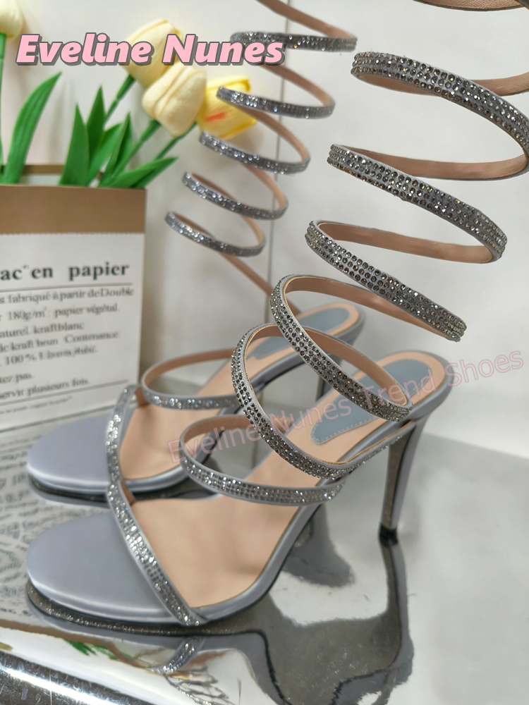 Women Pink Rhinestone Sexy San - مراجعة Sandal Strappy Heeled وسعره
