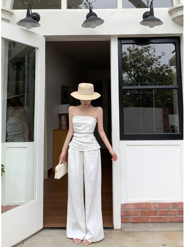 Elegant Cotton Linen Set Women - مراجعة Linen Pant Wide وسعره