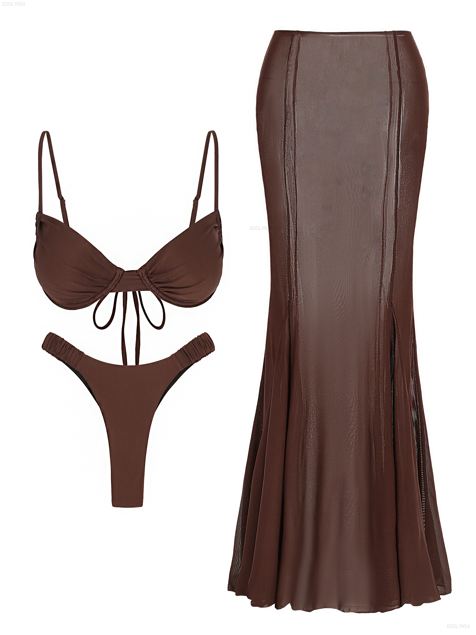 Ruched Bathing Suit with Cover - مراجعة Swimsuit Bikini Ruched وسعره