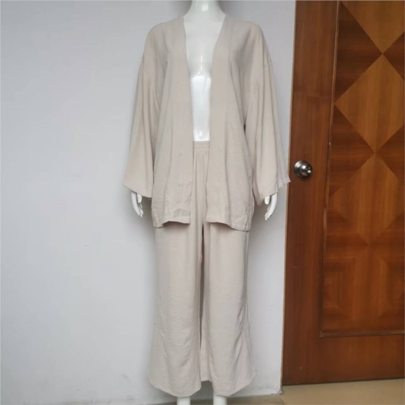Women's Linen Trouser Suit Wit - مراجعة Linen Pant Wide وسعره