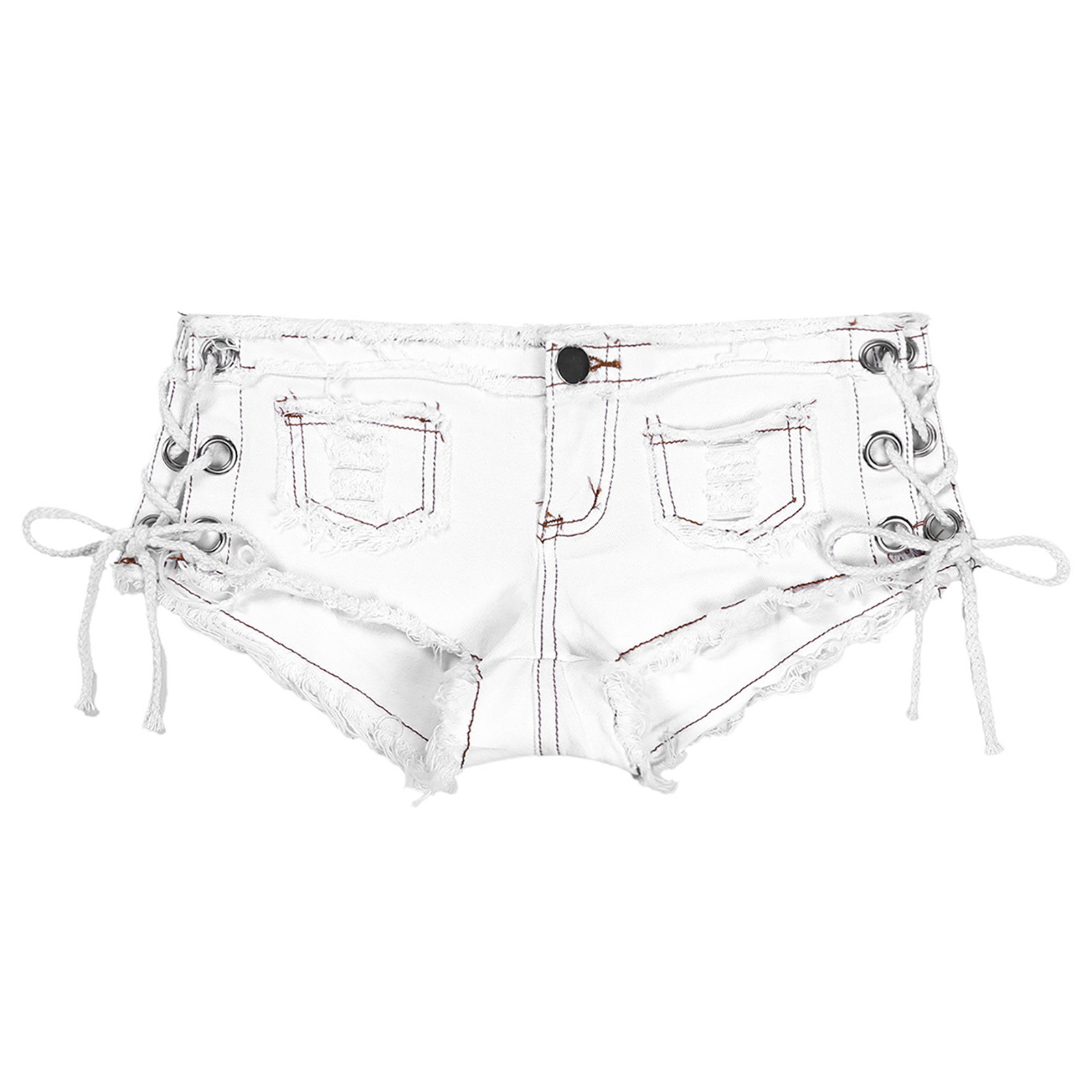Women Sexy Cut Off Low Waist D - مراجعة Shorts Denim Frayed وسعره