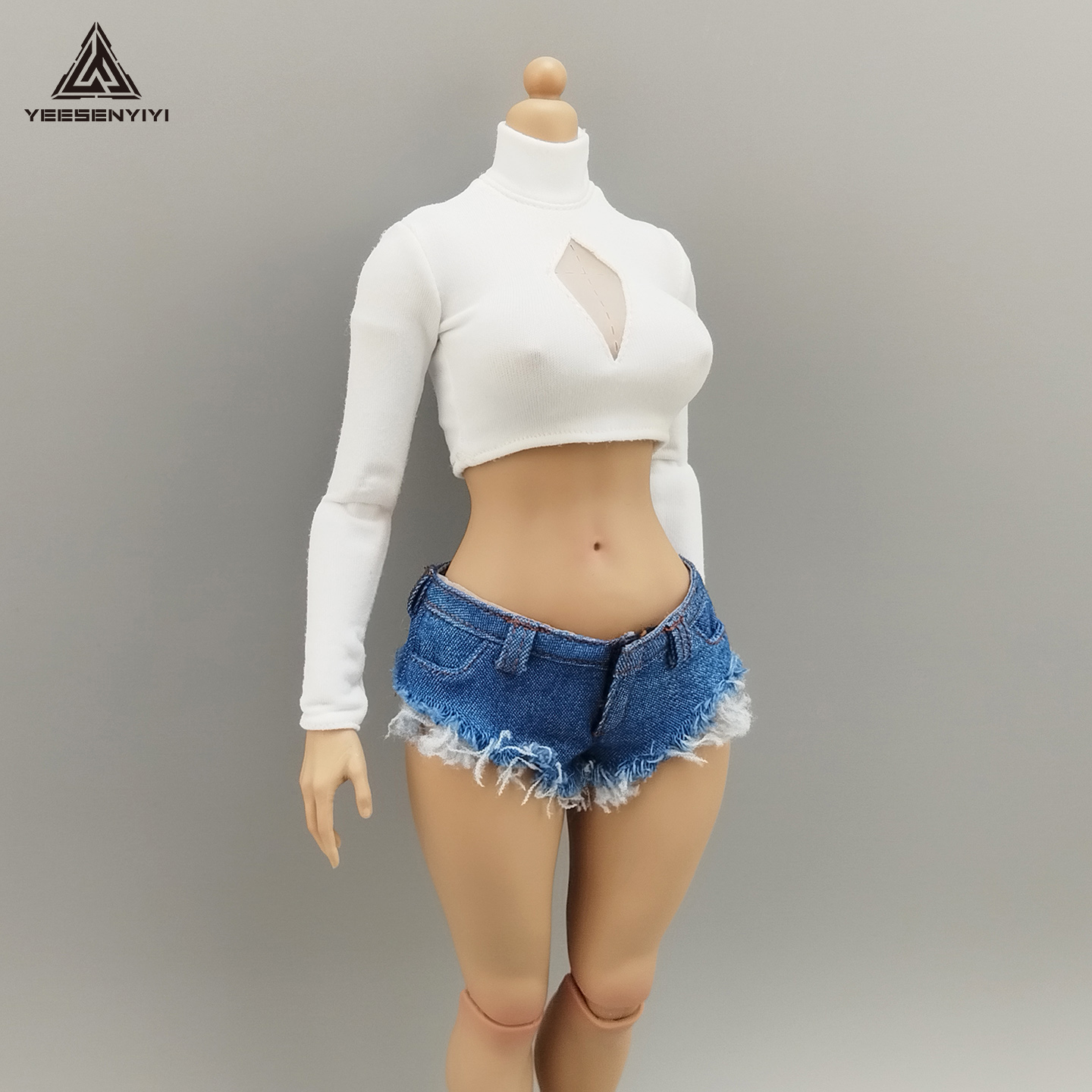 1/6 Scale Distressed Denim Min - مراجعة Shorts Denim Frayed وسعره