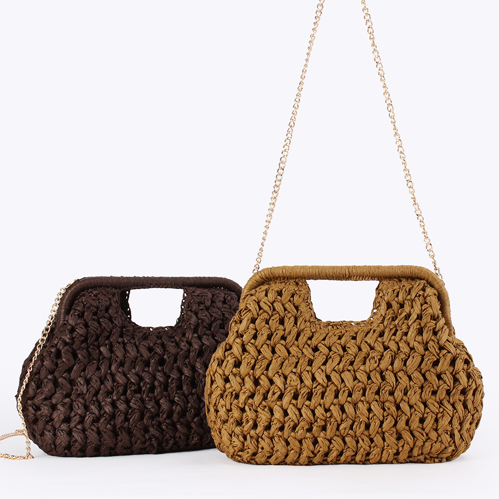 Elegant Ladies Chain Hand Knit - مراجعة Crochet Bag Raffia وسعره