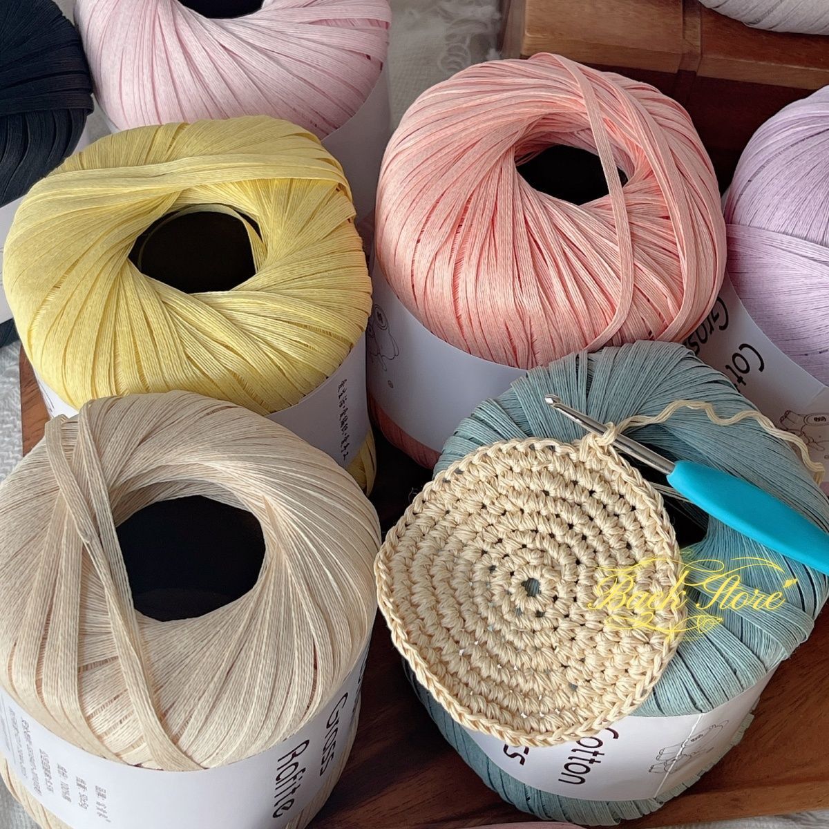 102M/roll Multicolor Raffia Ya - مراجعة Crochet Bag Raffia وسعره