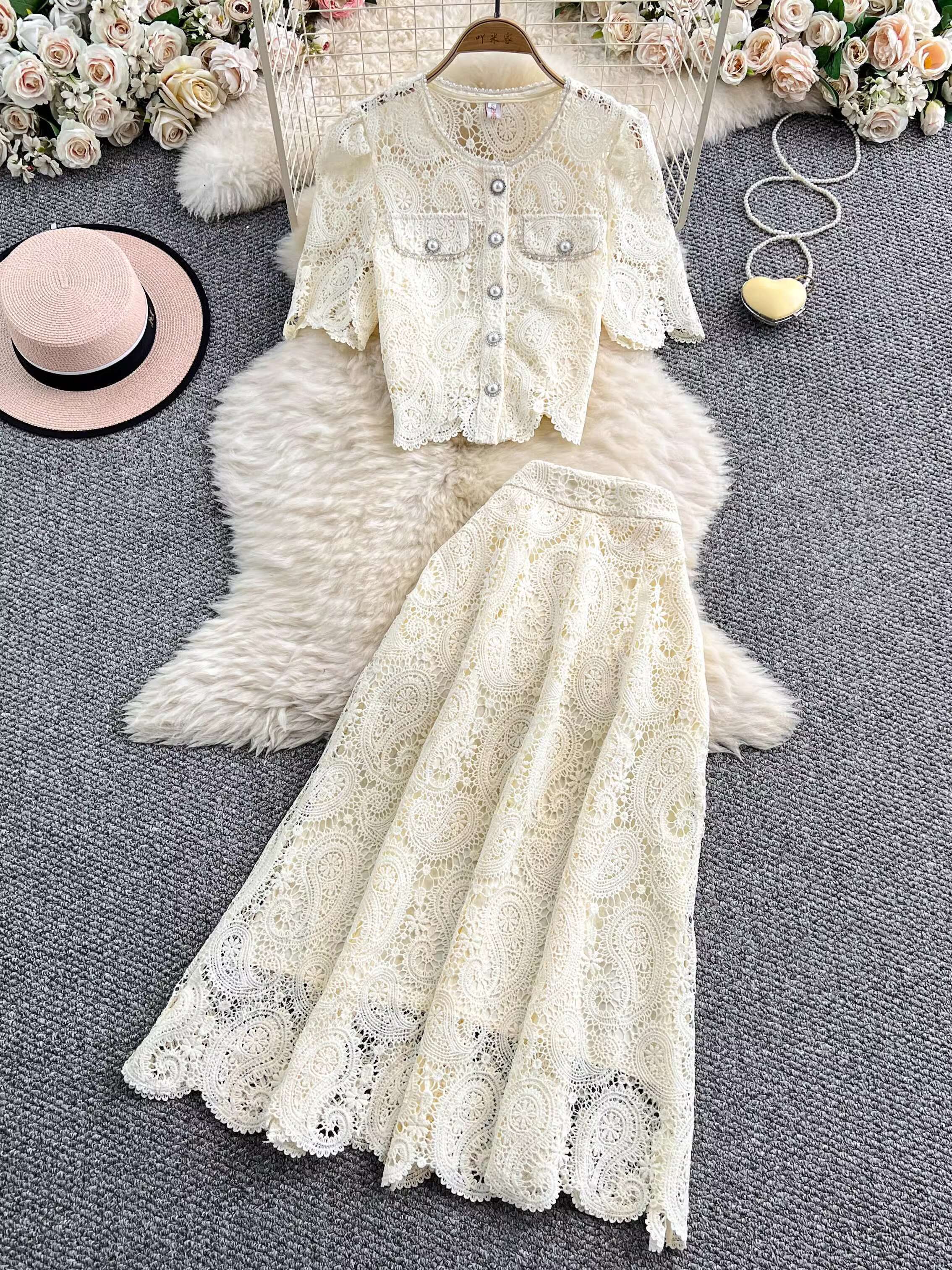 Elegant Pearl Long Dress Suits - مراجعة Midi Skirt Floral وسعره
