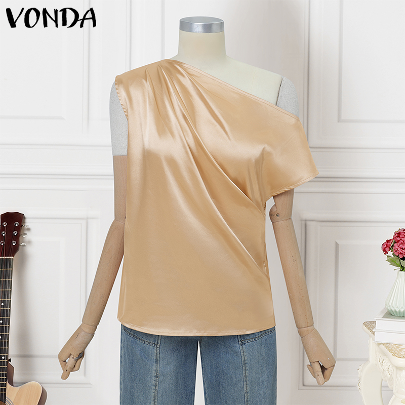 Plus Size 5XL VONDA Women Blou - مراجعة Blouse Off Shoulder وسعره