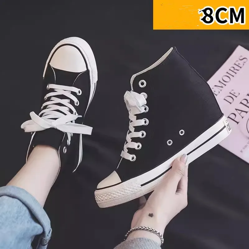 High 8cm Platform Canvas Shoes - مراجعة Wedge Espadrille Women وسعره