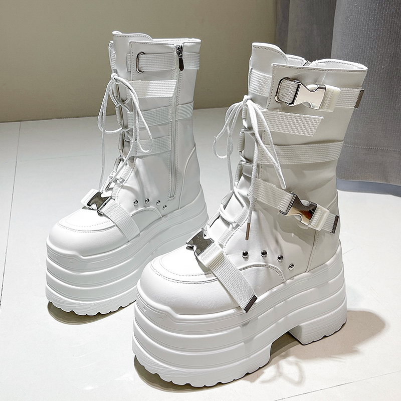 13.5CM,17CM Women Punk Boots A - مراجعة Wedge Espadrille Women وسعره