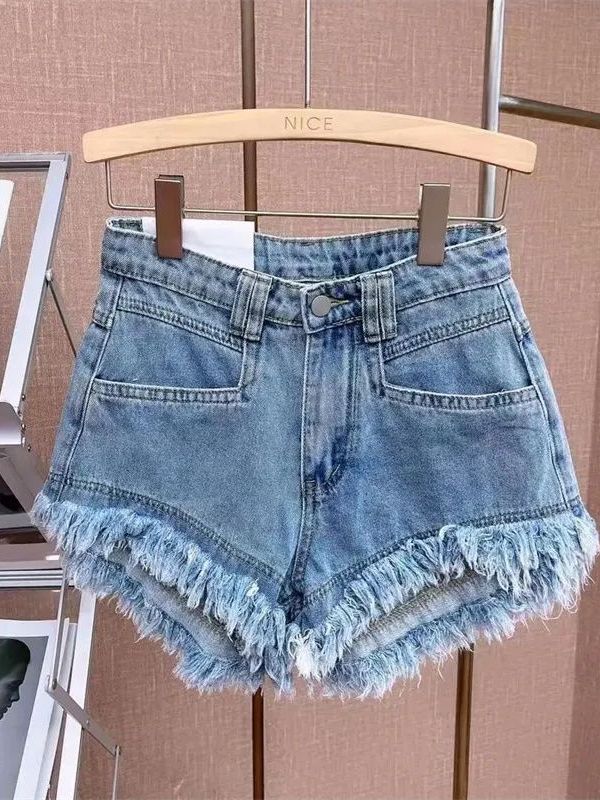Outlet Korean Style Casual Hon - مراجعة Shorts Denim Frayed وسعره