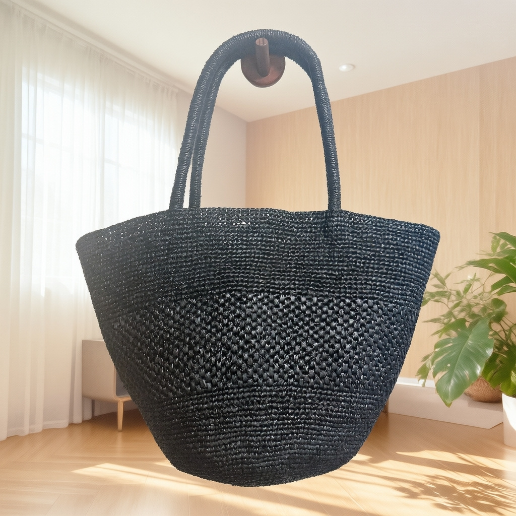 Large Capacity Raffia Straw Ba - مراجعة Crochet Bag Raffia وسعره