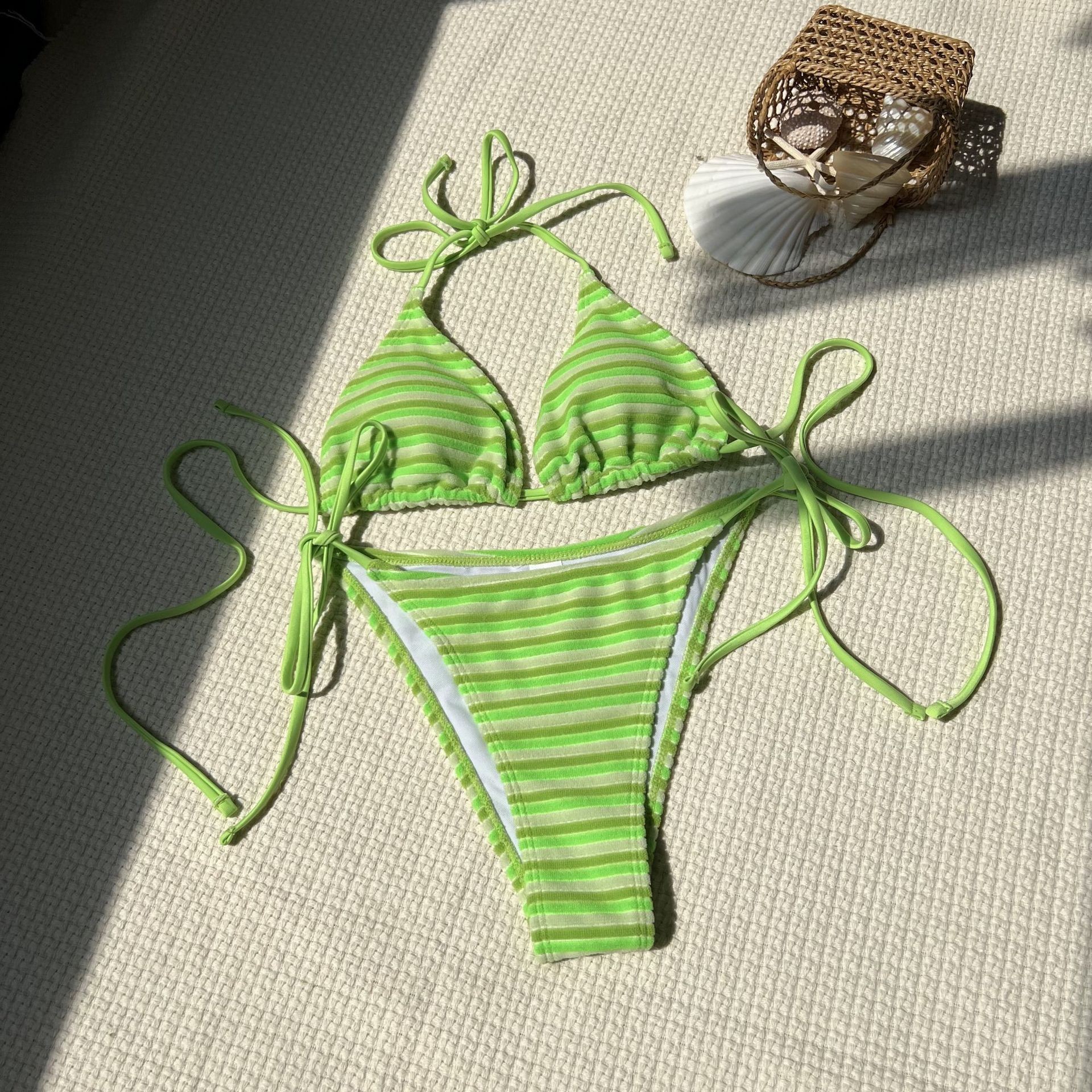 Hot Lingerie Bikini Triangle T - مراجعة Swimsuit Bikini Ruched وسعره