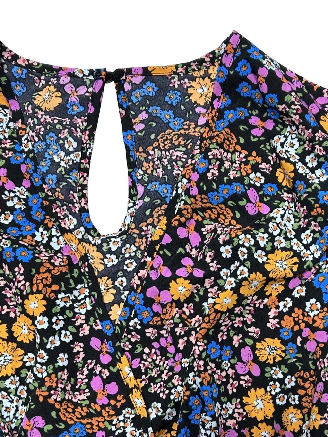 【Plus Size】 Floral Print Tie S - مراجعة Romper Floral Print وسعره