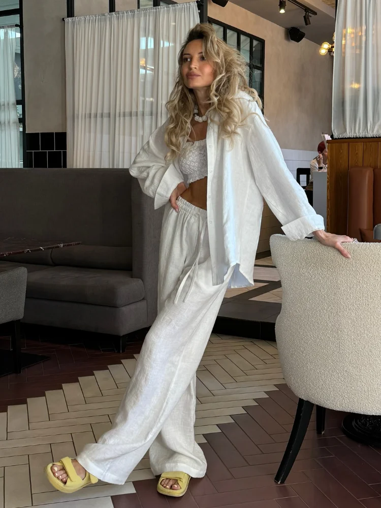 2025 Solid Casual Cotton Linen - مراجعة Linen Pant Wide وسعره
