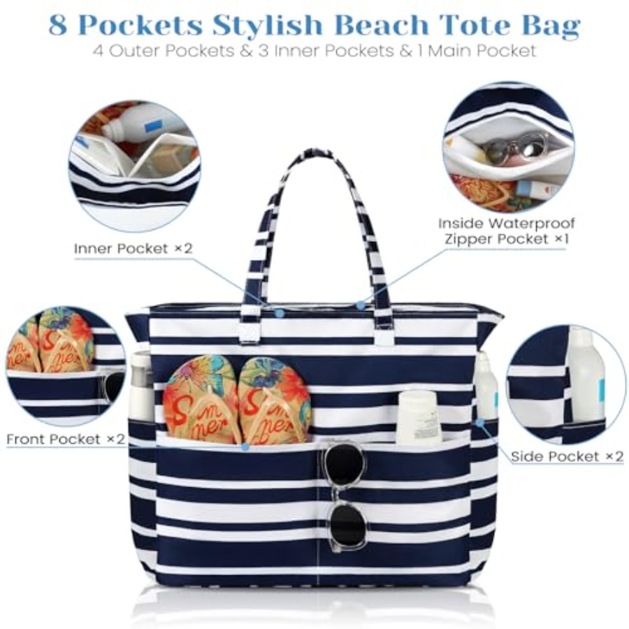 Trifabricy Beach Bags for Wome - مراجعة Tote Bag Beach وسعره