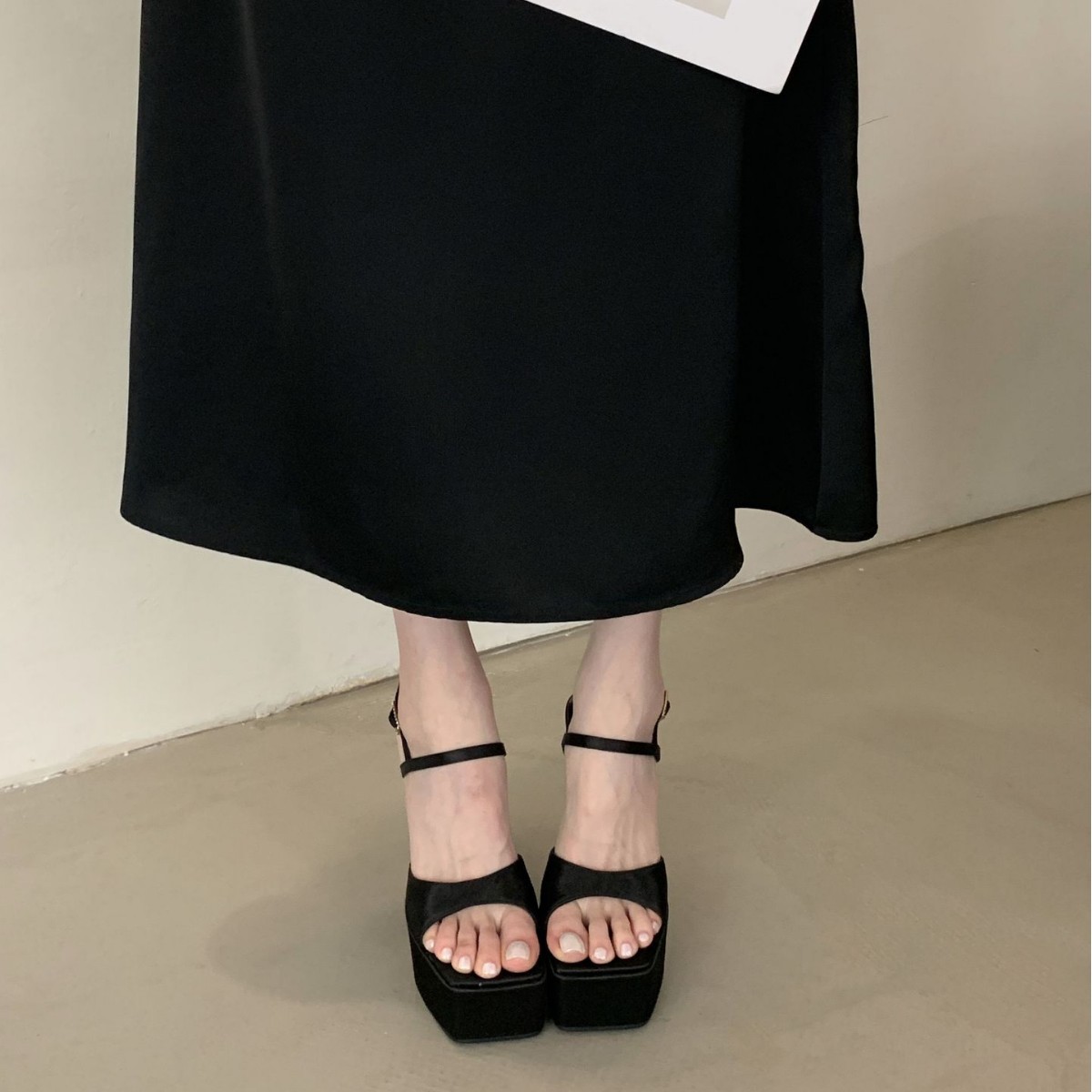 2026 Women's Black Strappy Pla - مراجعة Sandal Strappy Heeled وسعره
