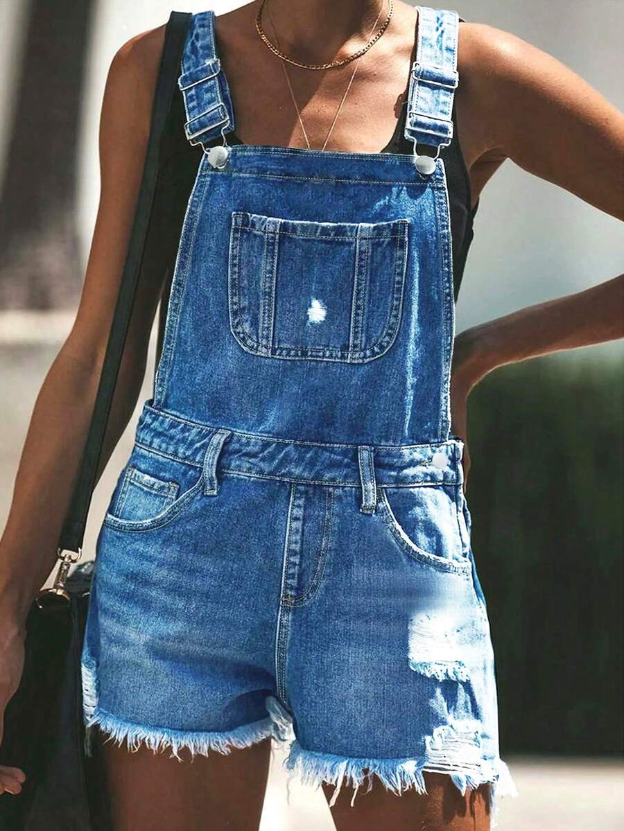 Womens White Distressed Denim  - مراجعة Shorts Denim Frayed وسعره